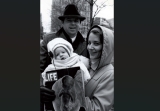 Dr. Peggy Hartshorn with husband Mike and one of the children at an early March for Life
