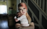 Mom Ashley with baby Thailynn