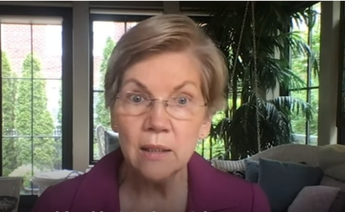 Sen. Elizabeth Warren, D-Mass., reacts to the U.S. Supreme Court ruling in Dobbs v. Jackson Women&#039;s Health Organization