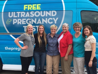 From left to right, Liz Feehan (administration), Amanda O’Neil (Mobile Unit Director), Tiffany Staman (Executive Director), Wymetta Crull (Nurse), Aimee Orem (Director of Education) and Karyn McDonald (Center Director). Missing is Simone Locklund, Nurse Manager.