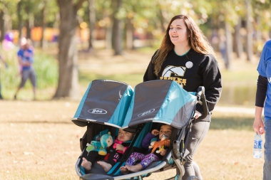 Kelsey and her babies, Izabella and Brielle, at a recent fundraising walk for PRC of Rolla (Mo.)