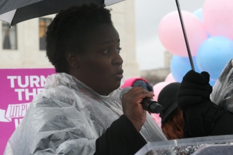 Ebony Harris shared her story at the Supreme Court during Tuesday&#039;s arguments in NIFLA v. Becerra.