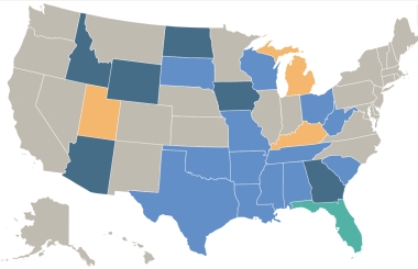 Susan B. Anthony Pro-life America&#039;s Pro-Life Laws Tracker map