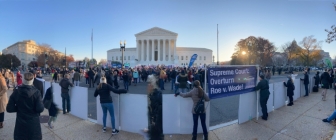 Pro-life presence at the Supreme Court  during the Dobbs hearing