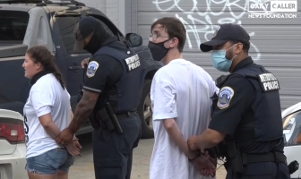 Pro-life advocates with Students for Life of America are arrested Aug. 1 by the Washington, D.C. Metropolitan Police Department