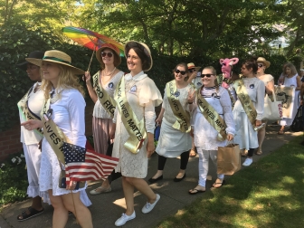 Lady Parts Justice League co-opting the suffragettes - made up entirely of pro-life women - to protest a Long Island pregnancy center on August 24.
