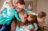 Andrew Wood, his wife, and four of their five children