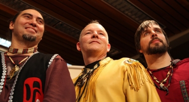 Jonathan Maracle (center) and his band, &quot;Broken Walls.&quot;