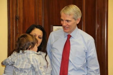 U.S. Sen. Rob Portman with Laura and Mason
