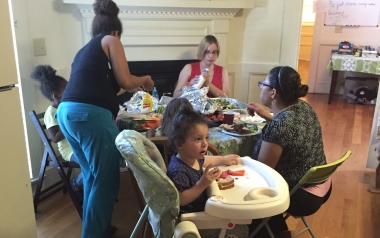 Lunch is served at Mary&#039;s Shelter in Fredericksburg, Va.