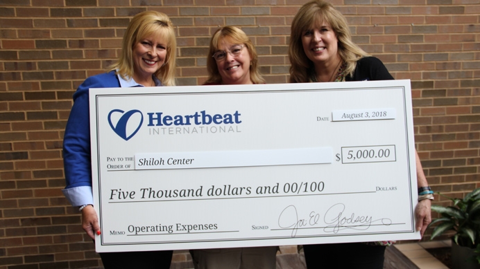 (Left to right) Cindi Boston, Vice President of Heartbeat International; Carol Thompson, executive director of the Shiloh Center in Harrisonville, Missouri; and Betty McDowell, Senior Director of Ministry Services for Heartbeat International