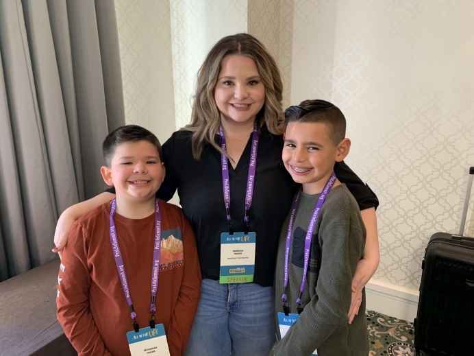 Rebekah with her two boys, Zechariah and Eli