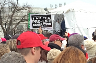 Pro-life pilgrims at the 2020 National March for Life Rally