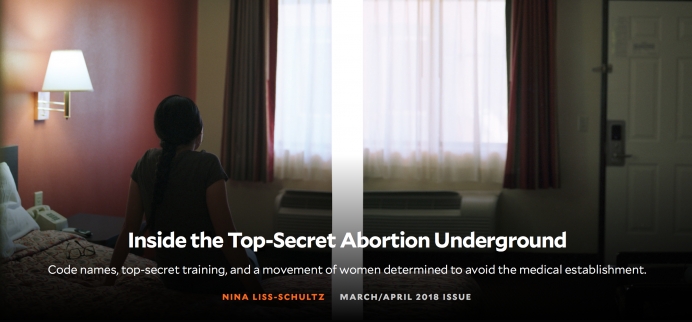 Why is Mother Jones Cheering on Modern Day &quot;Back-Alley Abortions&quot;?