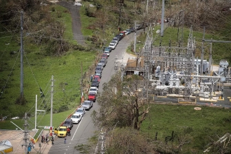 A gas line in Puerto Rico, following devastating flooding and storm damage from Hurricane Maria.