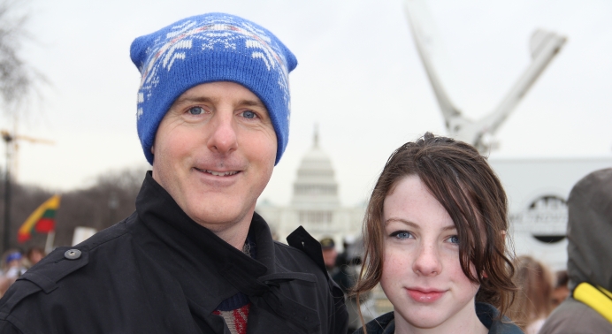 Gary Thome and his daughter, Amanda, at the 2013 March for Life