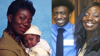 Then and Now: Mom Menzaler and son Keyanu are just two of the many people Robbinsdale Women&#039;s Center has served since 1992.
