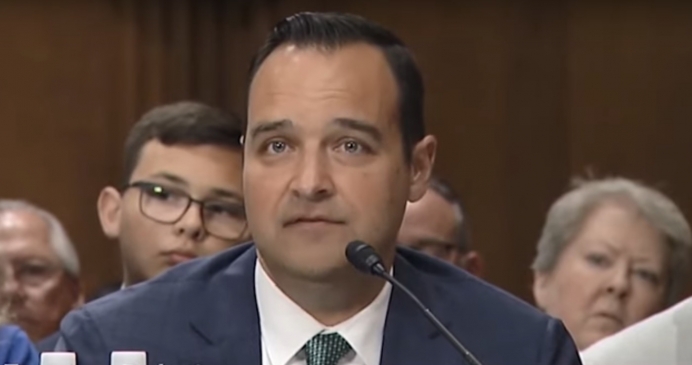 Andrew Bremberg, US ambassador to the UN in Geneva, testifies before the Senate Foreign Relations Committee on June 20, 2019.