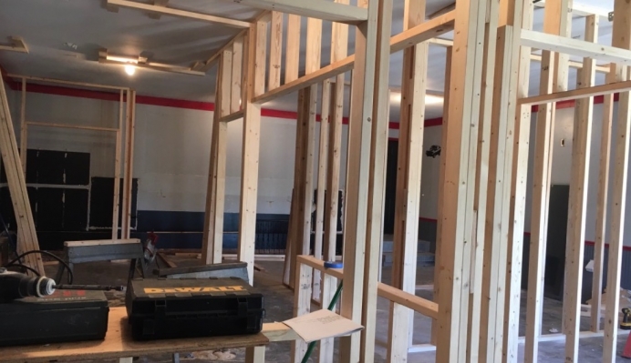 Construction underway to convert an attached garage into usable space for Cuba&#039;s Lifeline Pregnancy Care Center.
