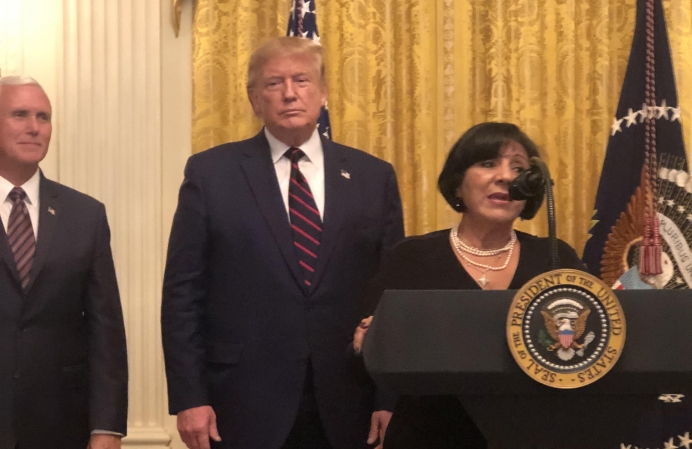 President Praises Pregnancy Center Leader at White House Reception
