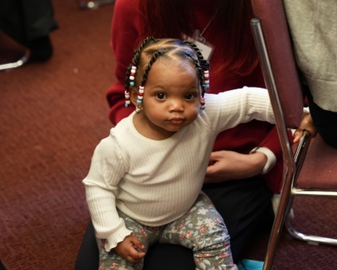 Baby Zoe at the Babies Go to Congress closing luncheon