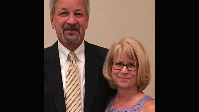 Sherri Daume, director of client services at A Woman’s Pregnancy Center in Tallahassee, Florida, with her husband Dan