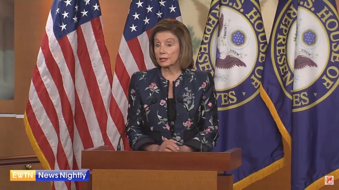 &quot;I&#039;m a devout Catholic.&quot; Nancy Pelosi cites her faith while defending taxpayer-funded abortions