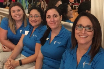 Tammy Taylor, APRN, CNM (up front) Jill Casciello, Assistant Executive Director (to the left of Tammy) Rosa Rexroad, Patient Account Manager (to the left of Jill) Haley McLellan, Medical Assistant (far left)