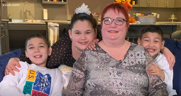 Ava Smith and her grandchildren, Elijah, Aniiah, and Isaiah Crenshaw