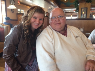 Morgan Hill with Rocky Hyatt, who saved her life in 1995 when she was abandoned as a newborn.