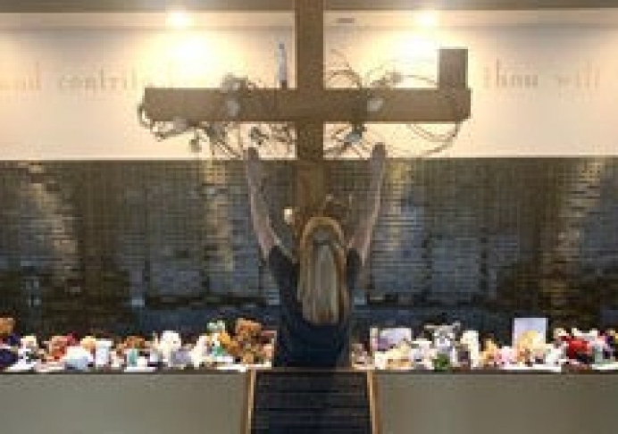Susan Justice at the National Memorial for the Unborn