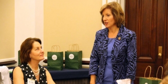 Rep. Vicky Hartzler (right) with Heartbeat International President Peggy Hartshorn, Ph.D. at Heartbeat&#039;s Babies Go to Congress event in 2012.