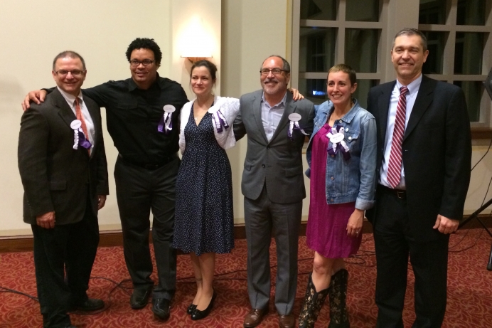Stanton Healthcare/Charlotte Center for Women’s team is pictured with the speakers from their fundraiser at St. Patrick Cathedral April 23. From left: Dr. Matt Harrison, Ryan Bomberger, Jewels Green, Patrick Mahoney, Brice Griffin and Mike Griffin. 