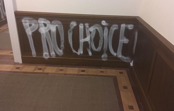 Pro-abortion break-in and vandalism at Berlin&#039;s Pro Femina