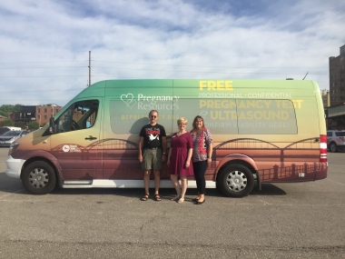 Susan Skogland and the Quad Cities Pregnancy Resource Center will cut the ribbon on the Hope Van July 15.