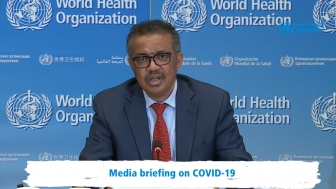  WHO Director-General Dr. Tedros Adhanom Ghebreyesus gives the organization&#039;s April 6 daily COVID-19 briefing
