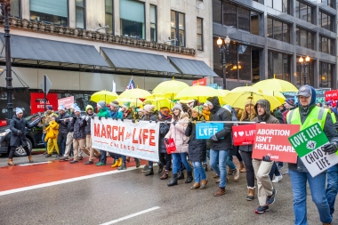 2020 March for Life Chicago crowd floods Michigan Avenue despite inclement weather