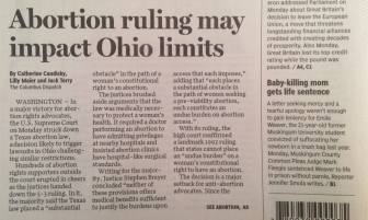 One headline notes the lie&#039;s onward march, the other is a stark warning.