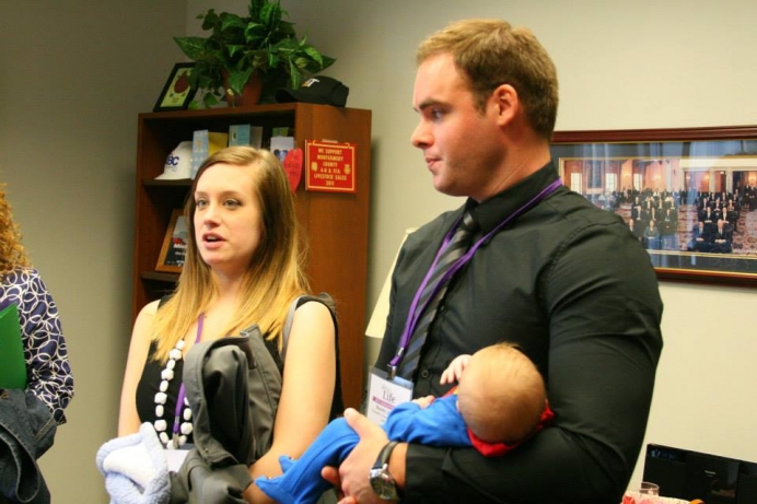 Karlie, Steven and Jackson Jones at the Ohio Right to Life Legislation Day